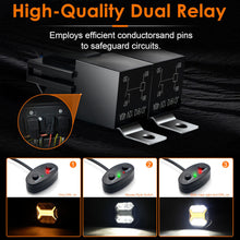 5.75-inch Premium LED Headlight 42W 12000LM 2pcs X-DRL E-Mark IP67 9-32V Wiring Harness for DT UAZ Niva