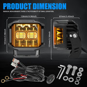 COLIGHT LED Driving Light Pods 5" Inch 500W Spot Flood Combo w/ Side Shooter DRL by Toptiger 4x4 – image 6 of 11