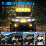 COLIGHT LED Driving Light Pods 5" Inch 500W Spot Flood Combo w/ Side Shooter DRL by Toptiger 4x4 – image 8 of 11